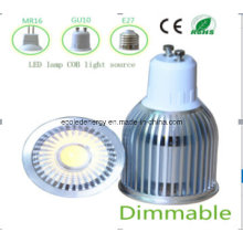 Dimmable White GU10 9W COB LED Ampoule